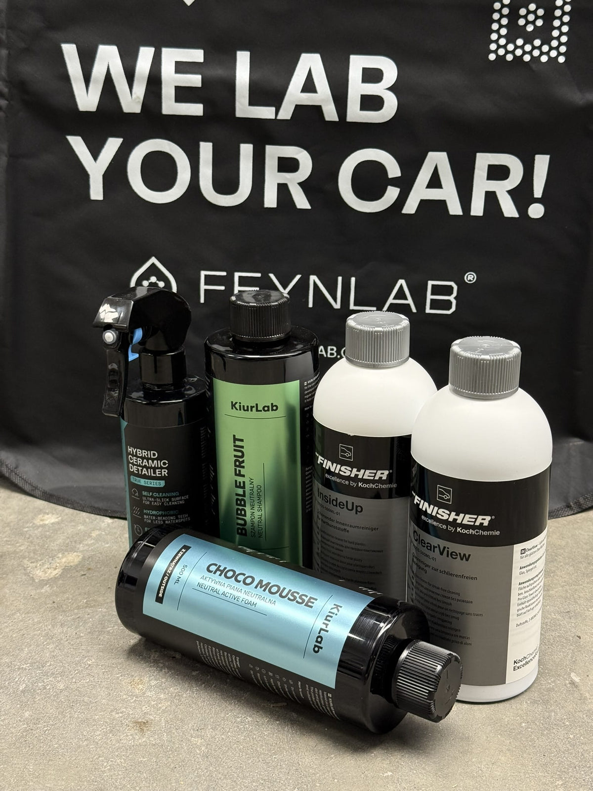 Zestaw Saturday Lab: Choco Mousse, Bubble Fruit, InsideUp, ClearView i Hybrid Ceramic Detailer