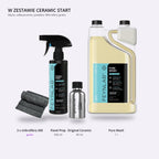 Co jest w zestawie Ceramic Start: Pure Wash 1 l, Panel Prep 500 ml, The Original Ceramic 40 ml, 3 mikrofibry 300 gratis