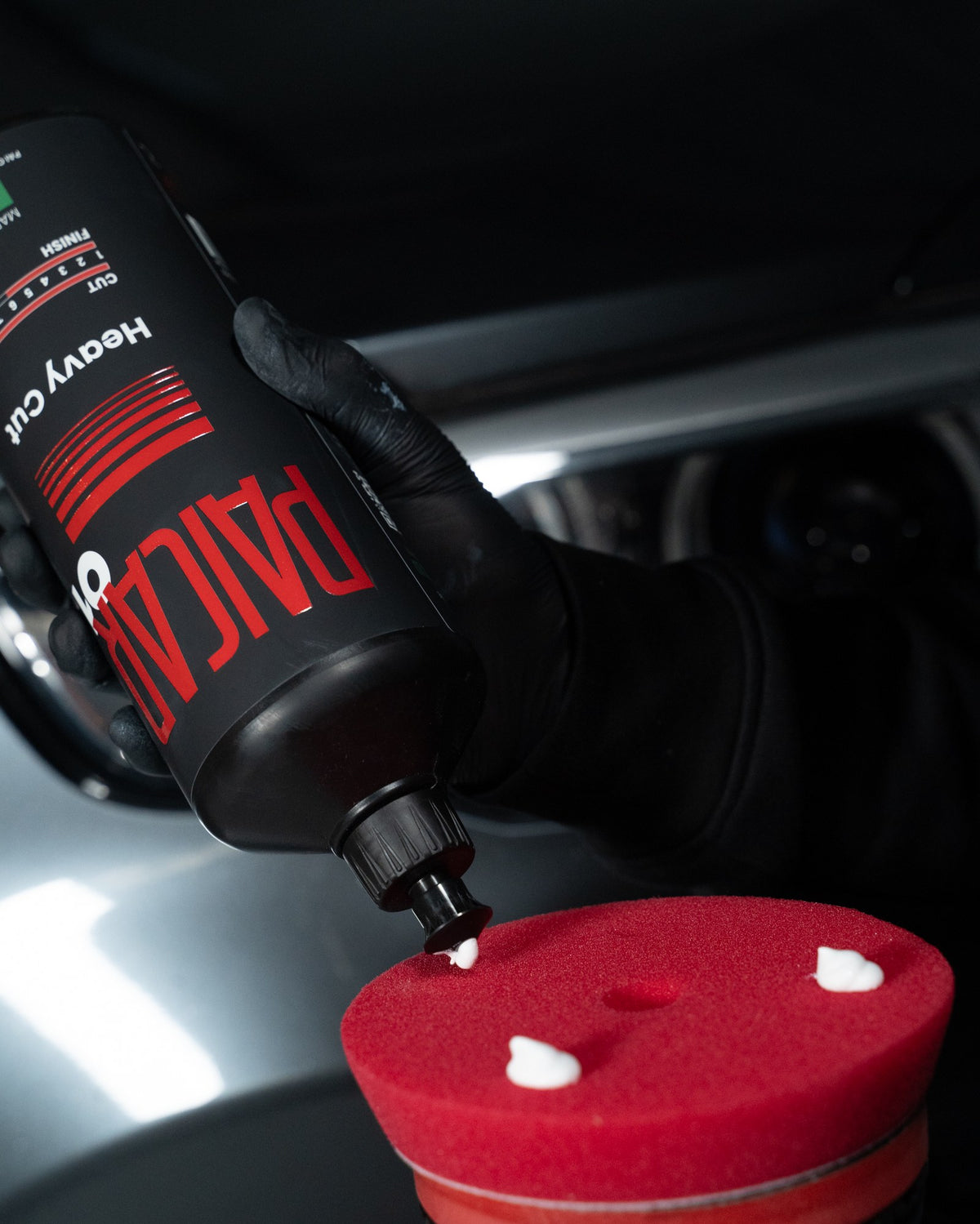 Pasta PAICAR 01 Heavy Cut na czerwonym padzie DA-01, zdjęcie producenta