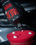 Czerwony pad PAICAR DA-01 z pastą 01 Heavy Cut, zdjęcie producenta